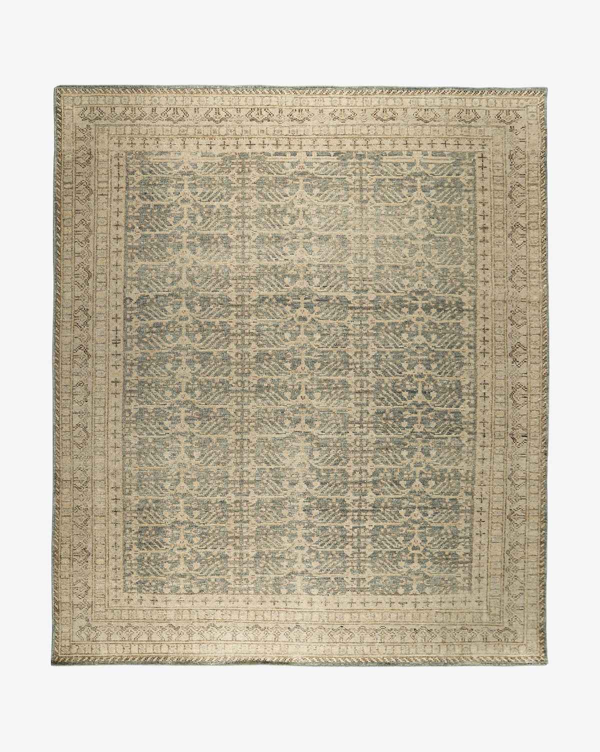Thalia Hand-Knotted Rug  Antique-Inspired Motif, Neutral Palette