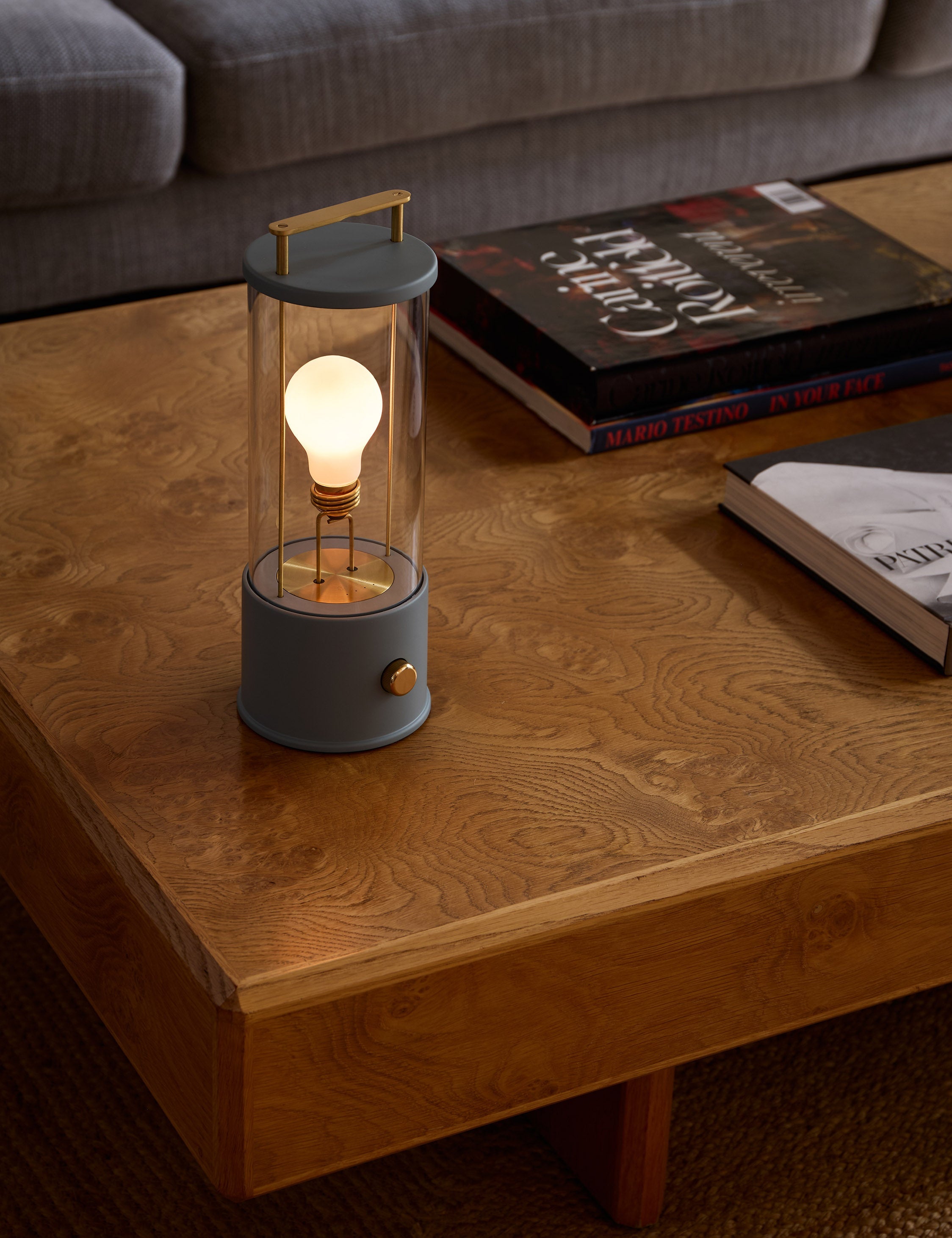 Bello Table Lamp | Brass Handle, Wireless Charging