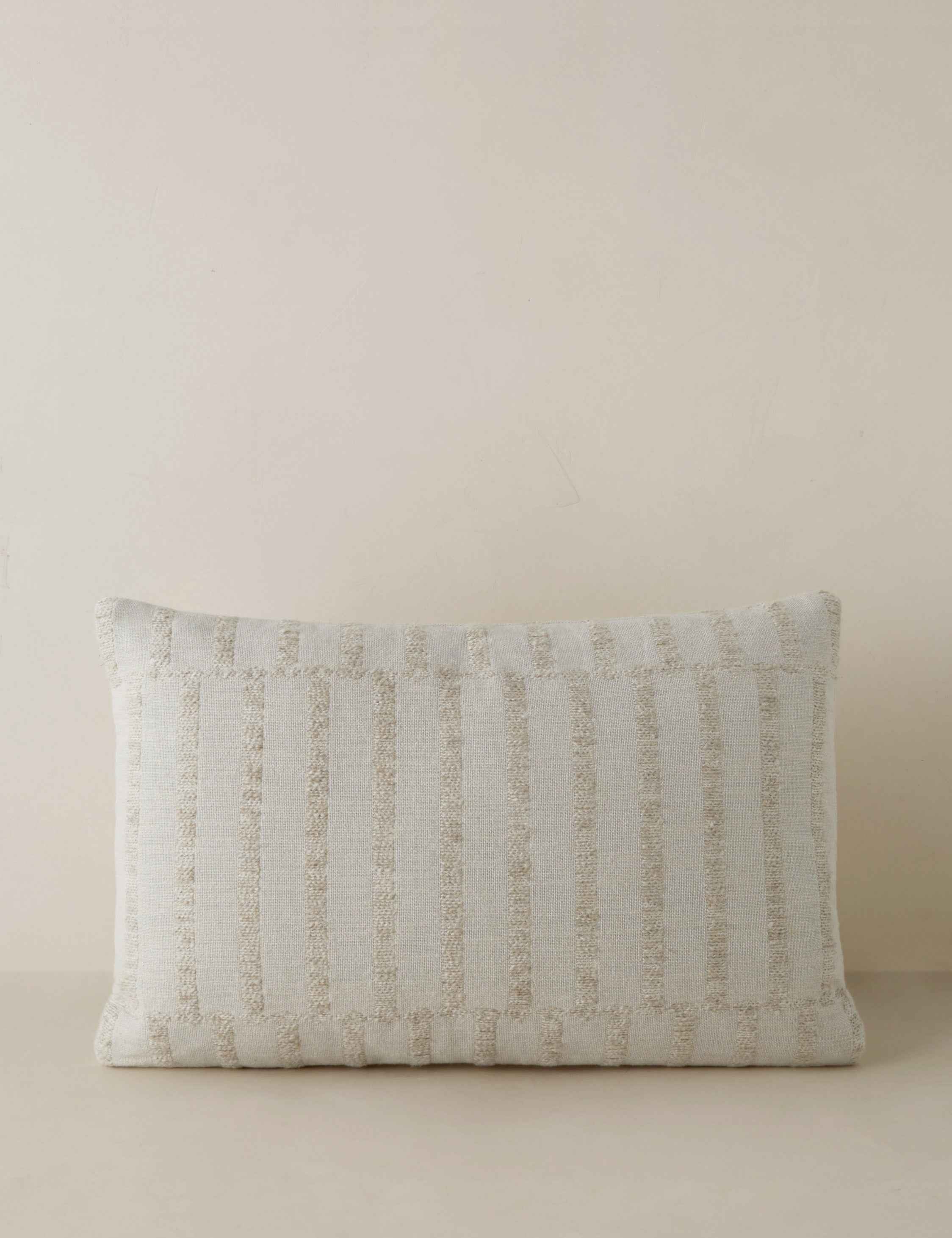 Tessera Throw Pillow | Offset Stripe Motif, Modern Design