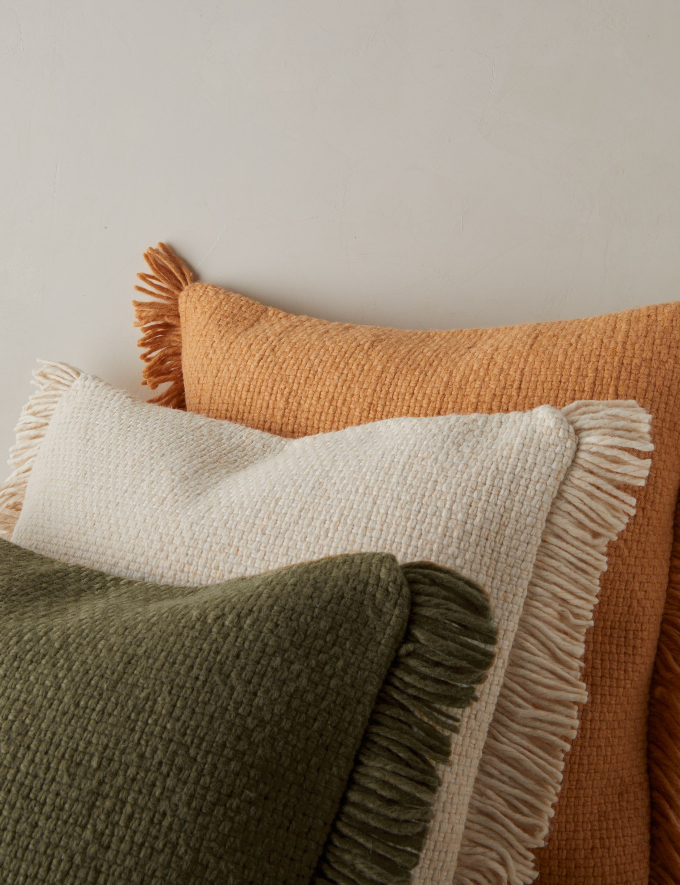 Talon Indoor/Outdoor Pillow | Chunky Fibers, Generous Fringe