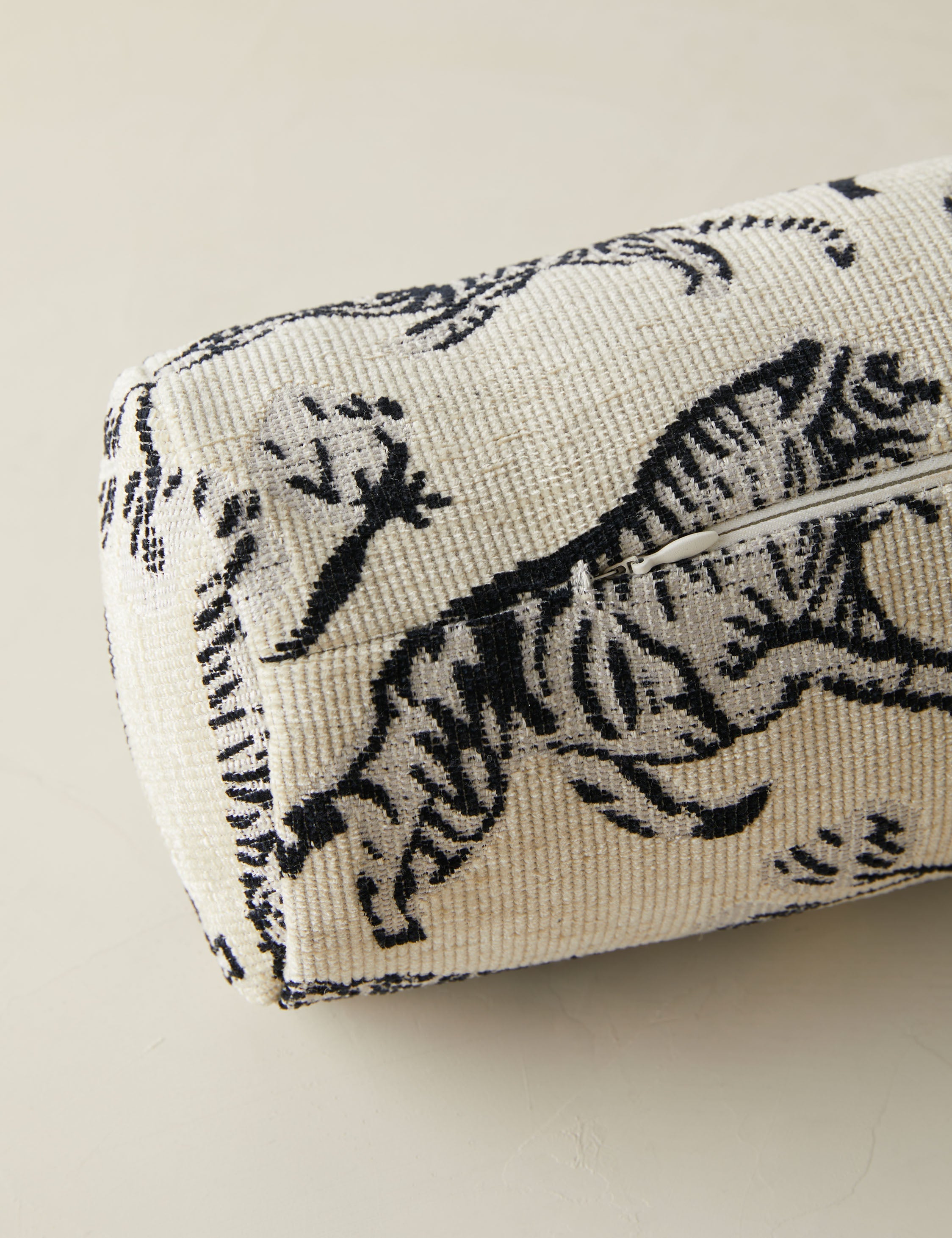 Bristol Bolster Pillow | Hand-Drawn Tiger Jacquard Design