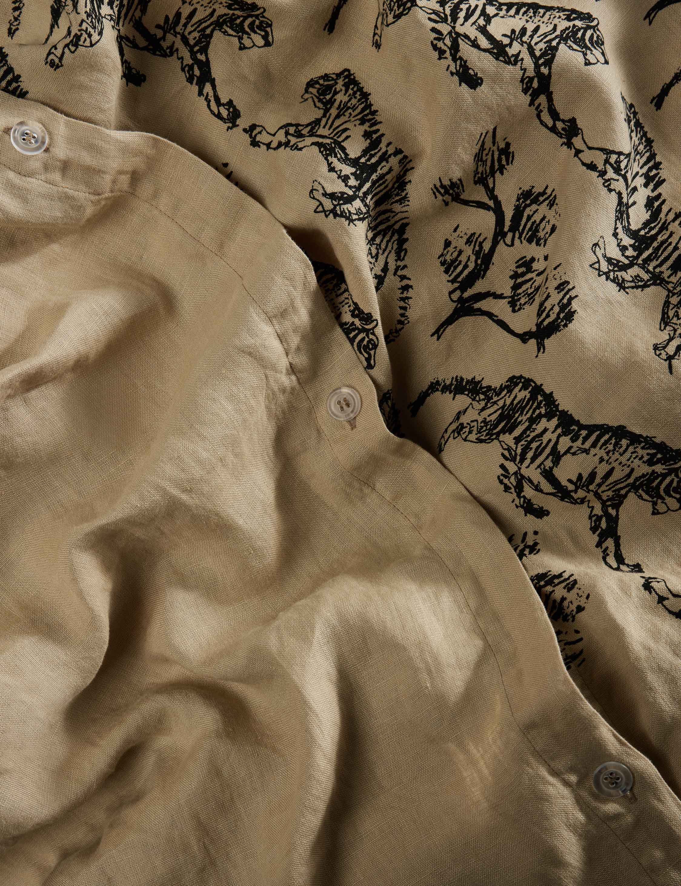 Brixton Hemp Duvet Cover | Sustainable Tiger Print Design