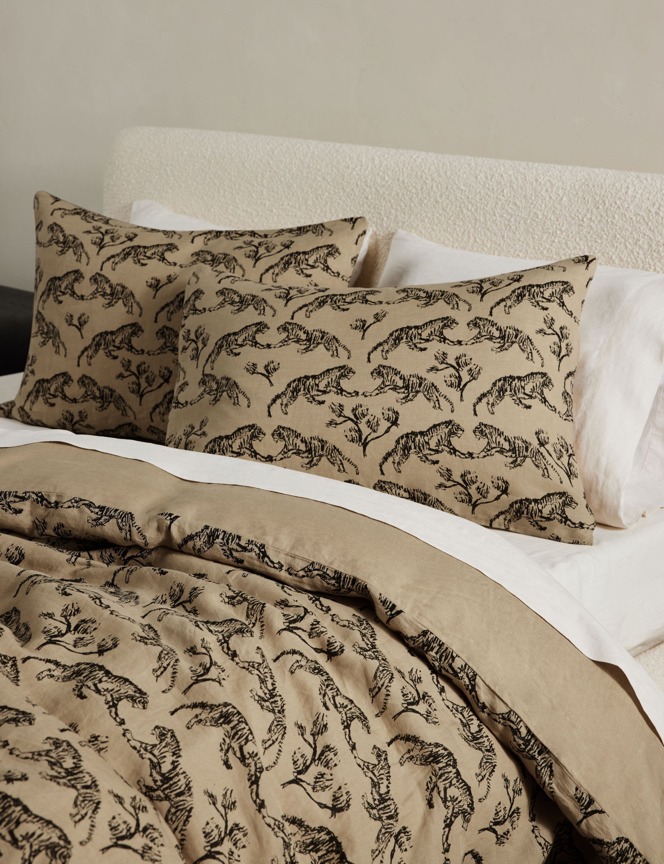 Brixton Hemp Duvet Cover | Sustainable Tiger Print Design