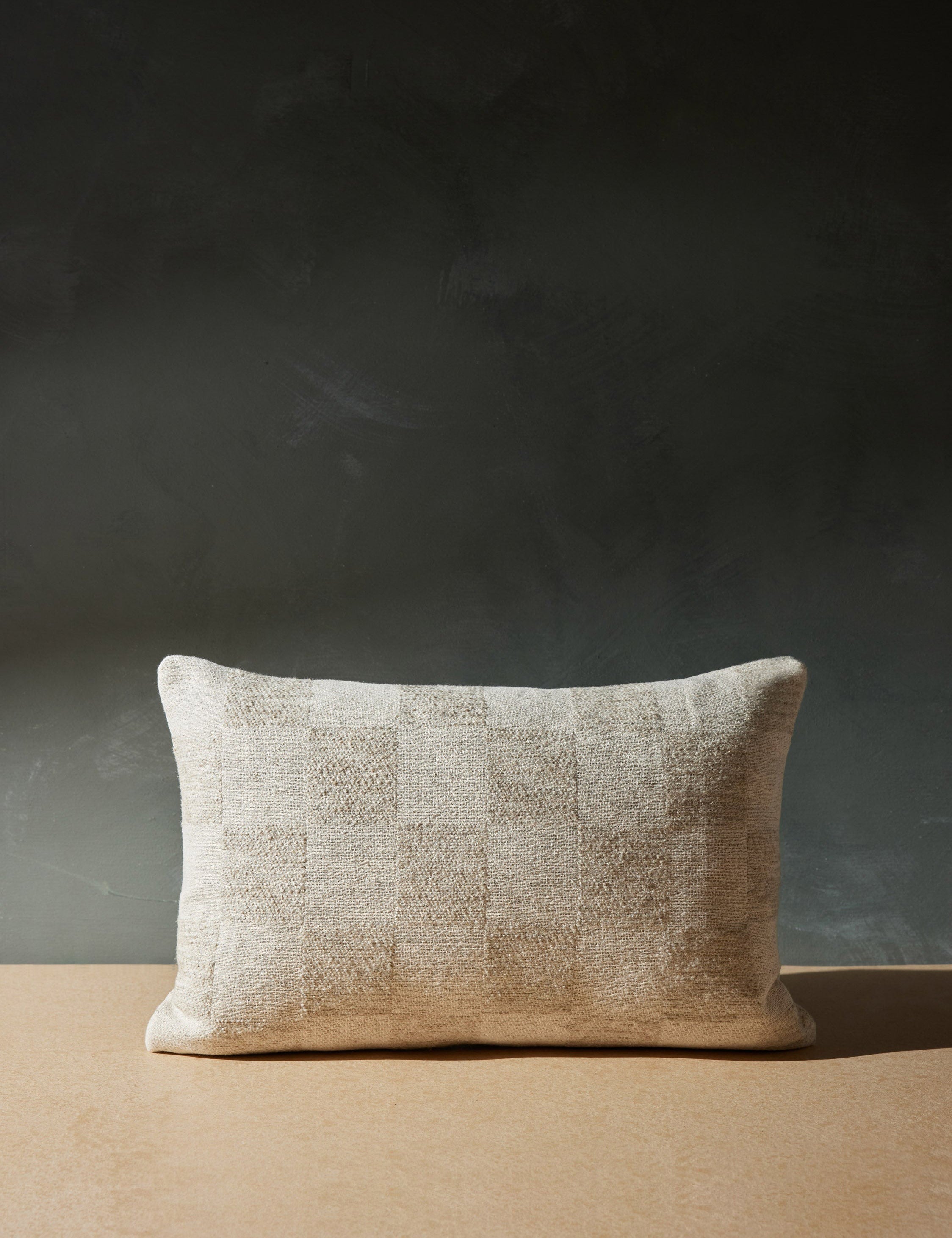 Bela Throw Pillow | Checkered Design, Down Fill