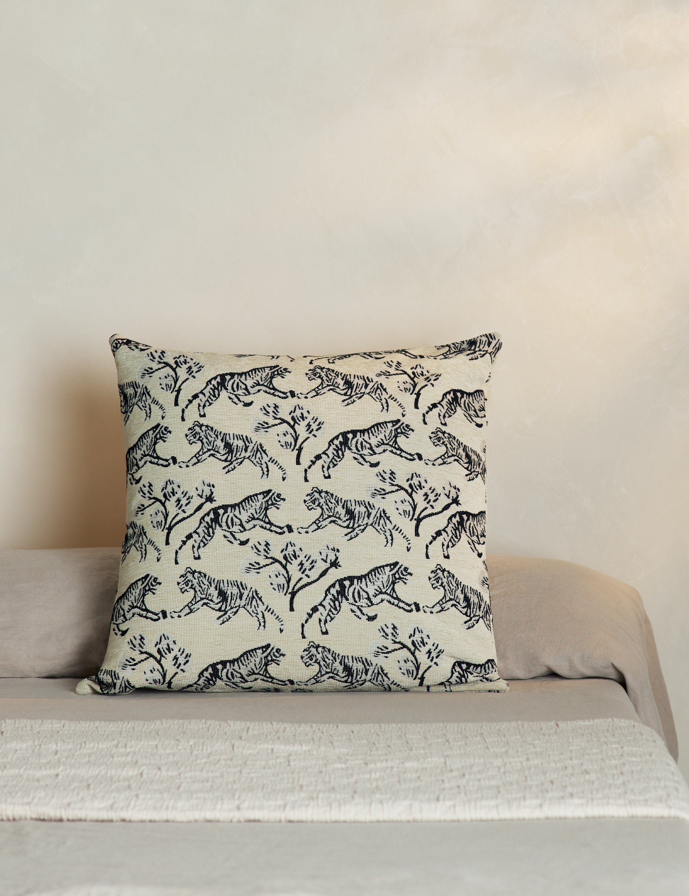 Tigris Jacquard Pillow | Intricate Tiger Print, Exclusive Design