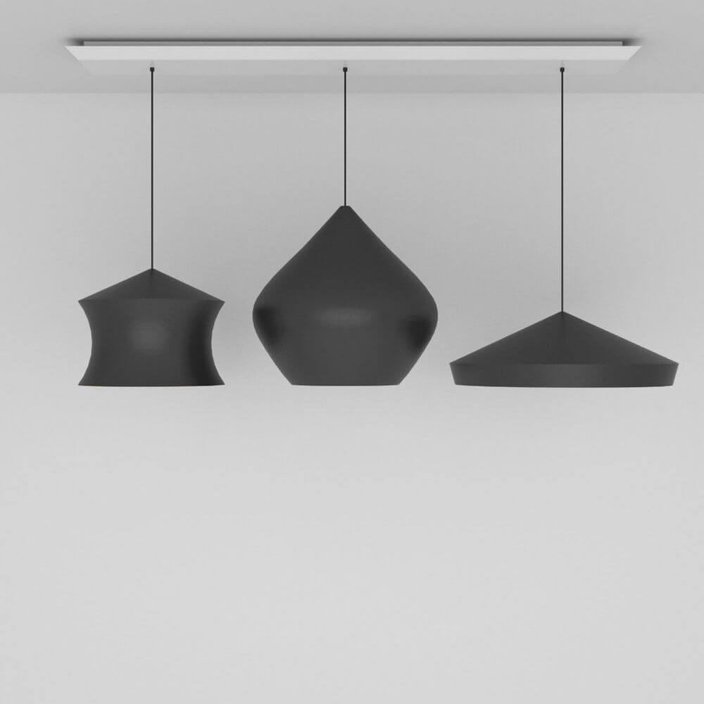 Bela Linear Pendant Light | Solid Brass, Black Patina Finish