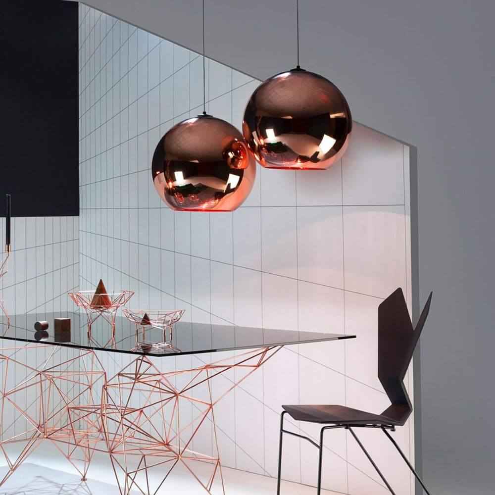 Bristol Pendant Light | Copper Shade, Reflective Metallic Finish