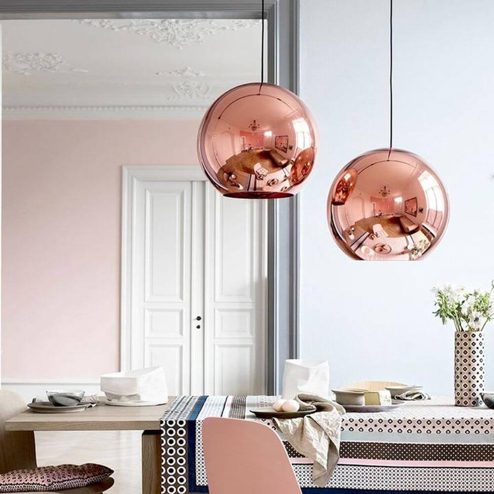 Bristol Pendant Light | Copper Shade, Reflective Metallic Finish