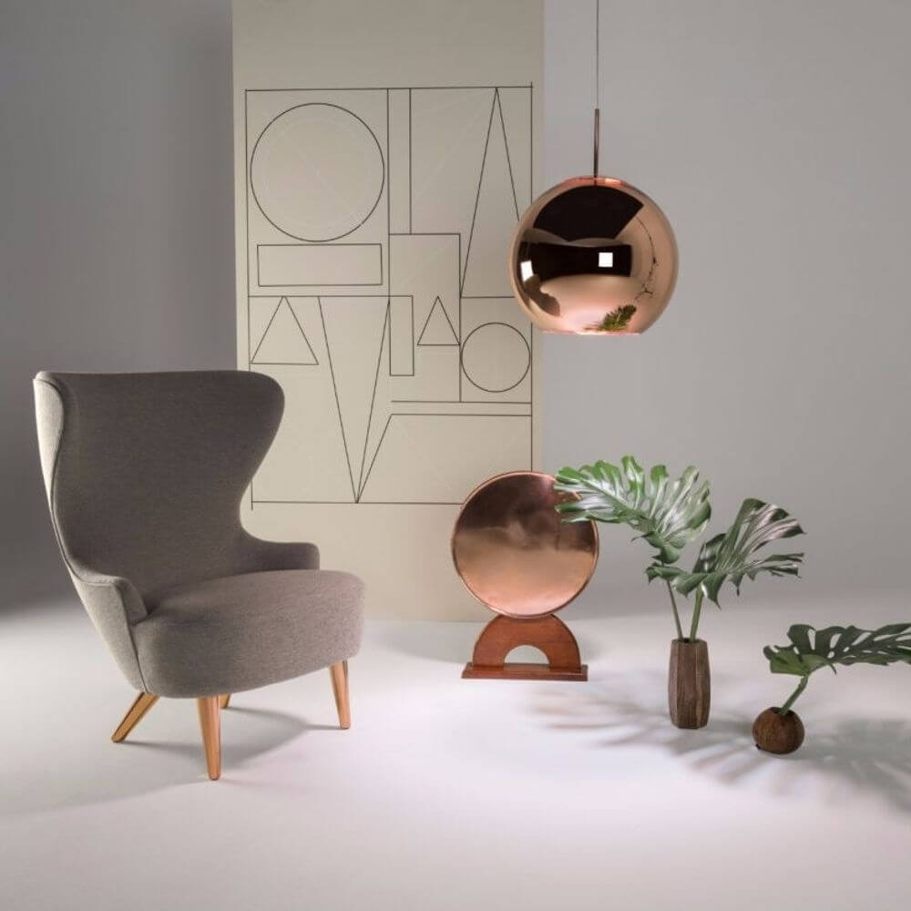 Bristol Pendant Light | Copper Shade, Reflective Metallic Finish