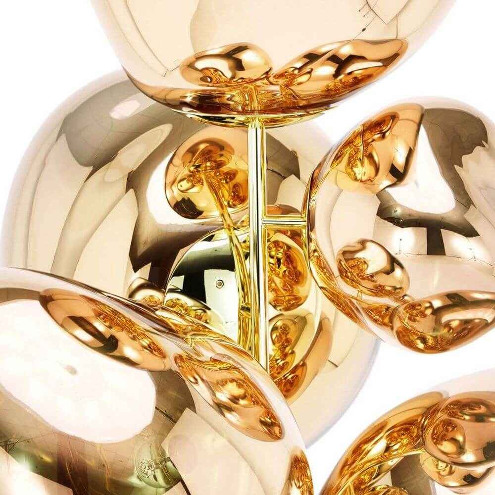 Melt Chandelier Floor Lamp | Polycarbonate, Metallic Reflective Surface