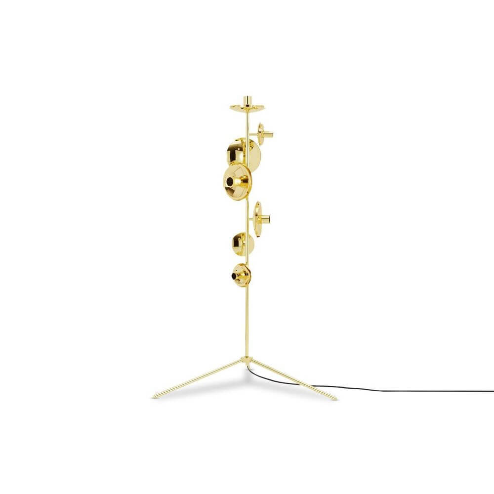 Melt Chandelier Floor Lamp | Polycarbonate, Metallic Reflective Surface
