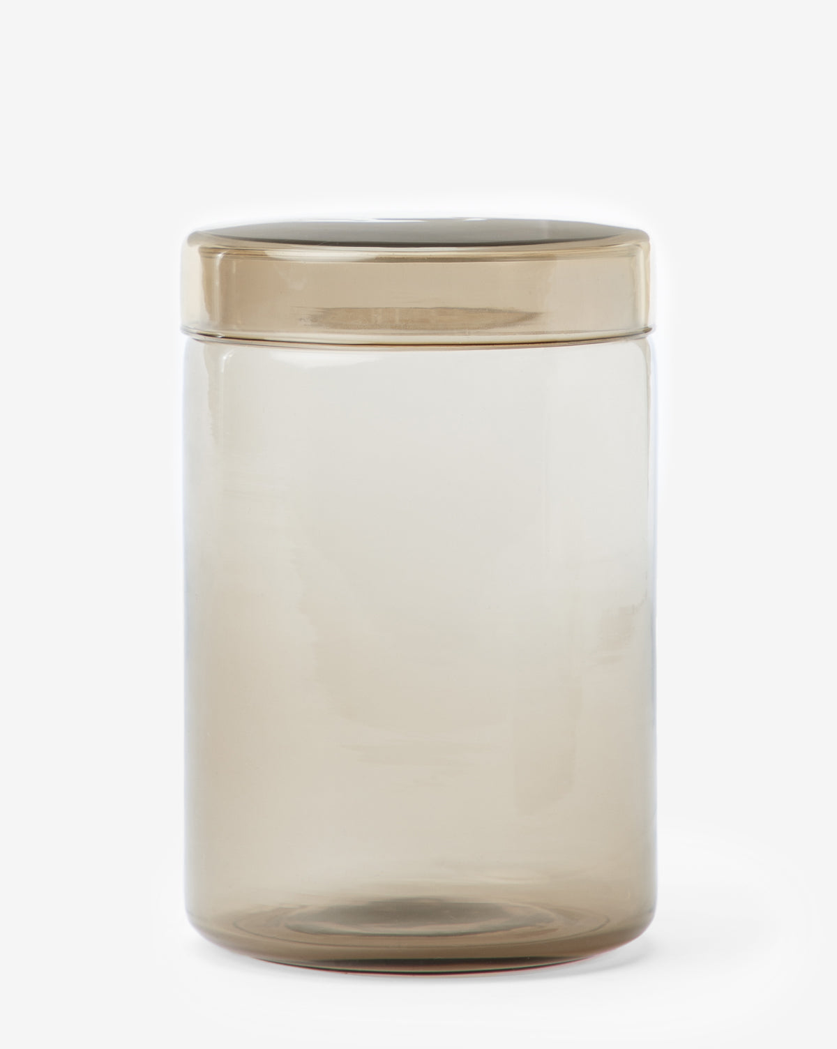 Bristol Glass Canister  Modern Taupe with Unique Lid