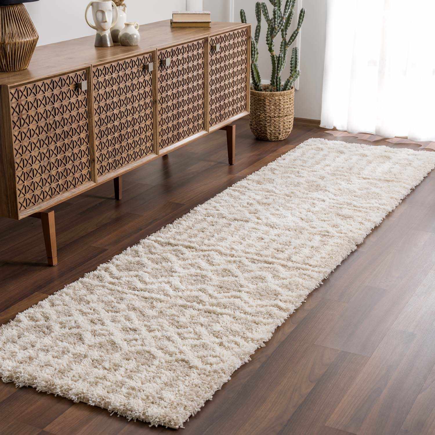Creston Area Rug Plush Pile 100% Polypropylene Cream Beige