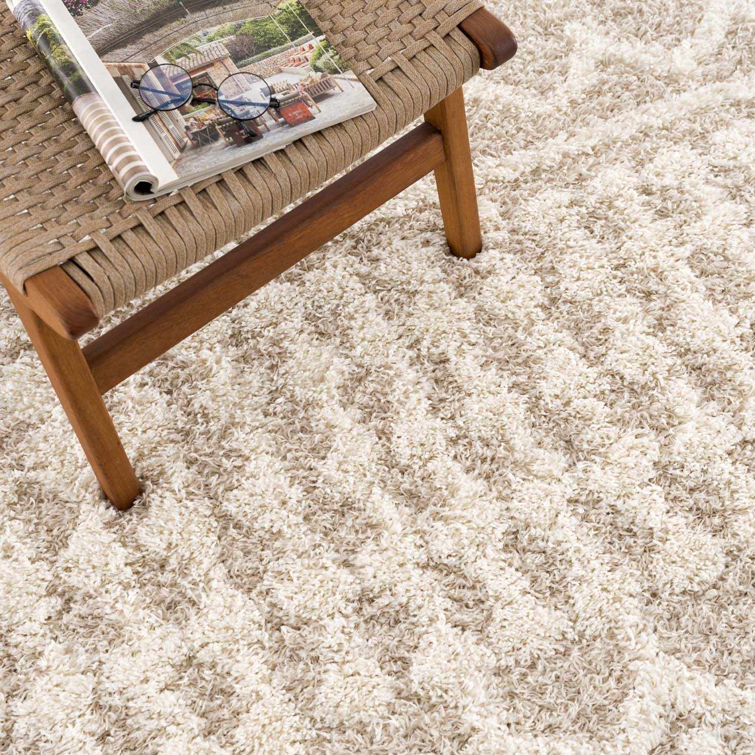 Creston Area Rug Plush Pile 100% Polypropylene Cream Beige