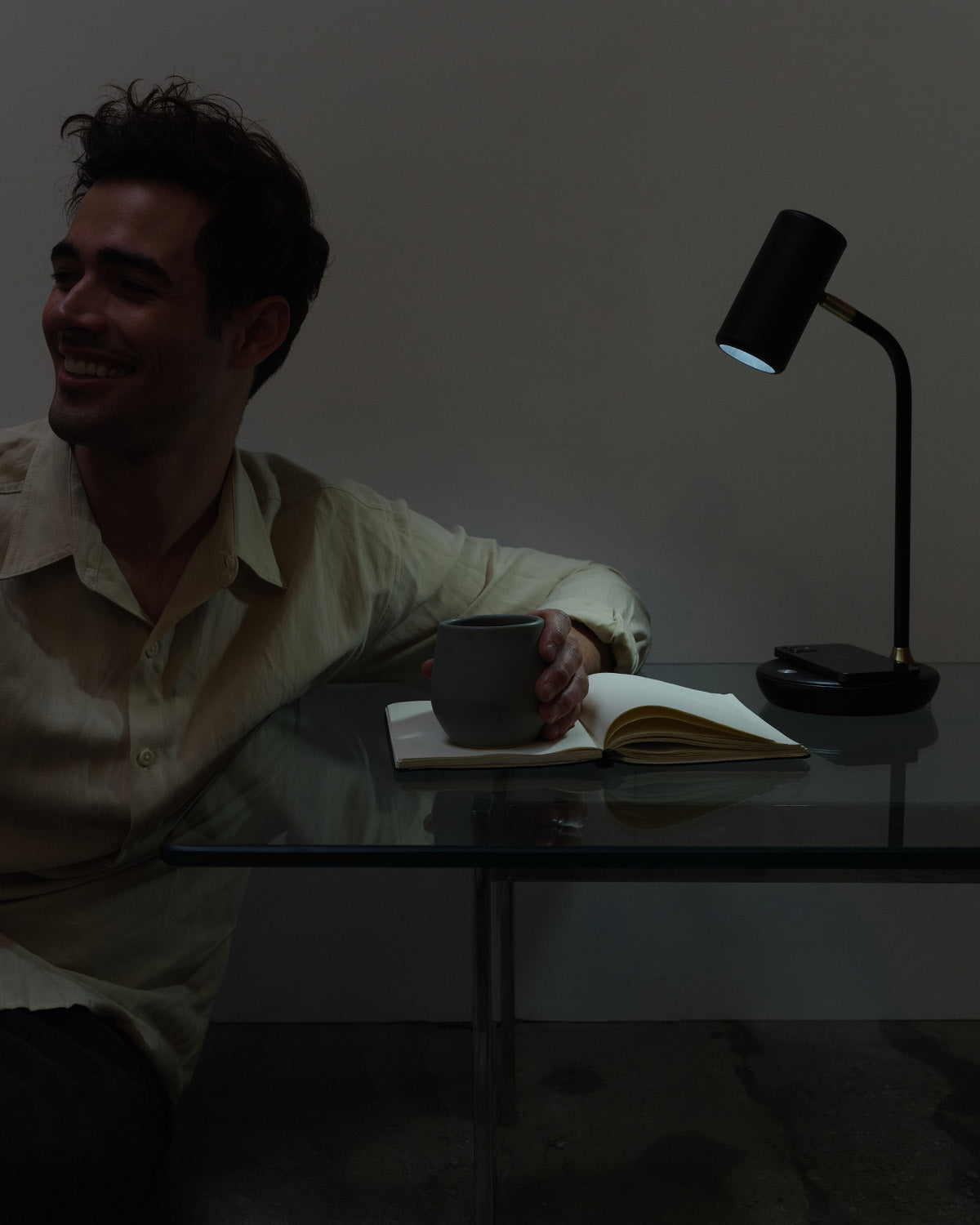 Ezra Desk Lamp | LED Light, Wireless Charging
