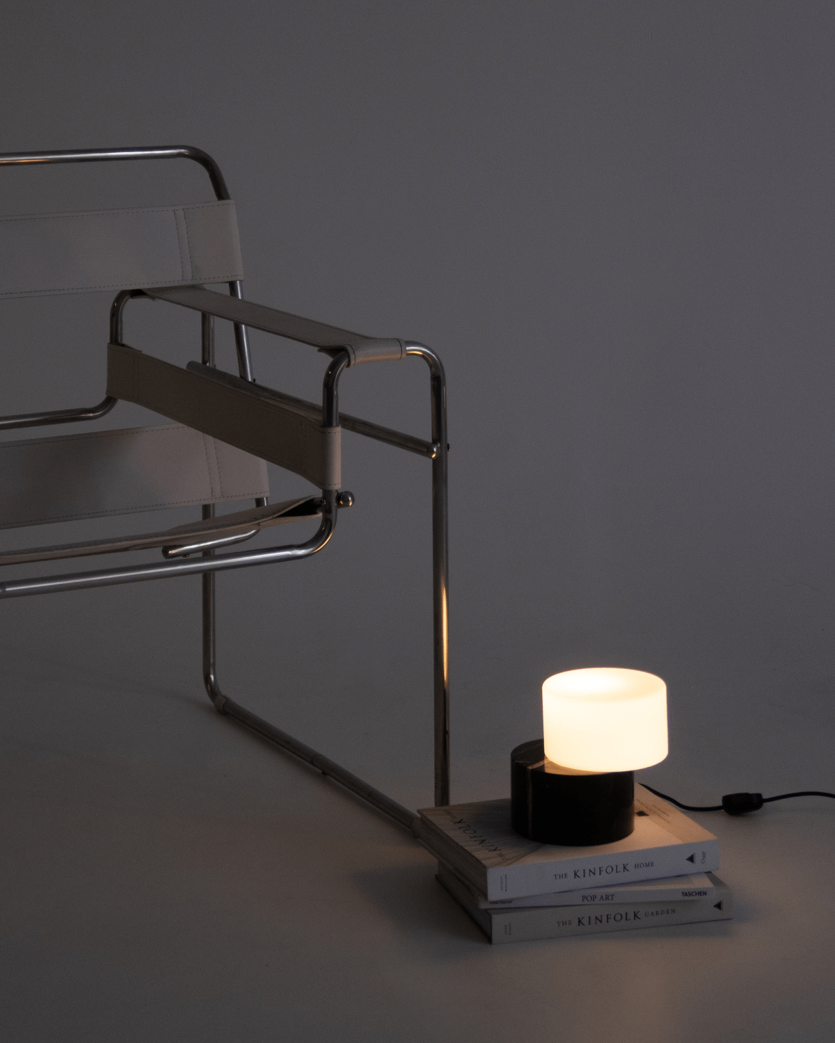 Zelene Table Lamp | Opal Glass Shade, Marble Base