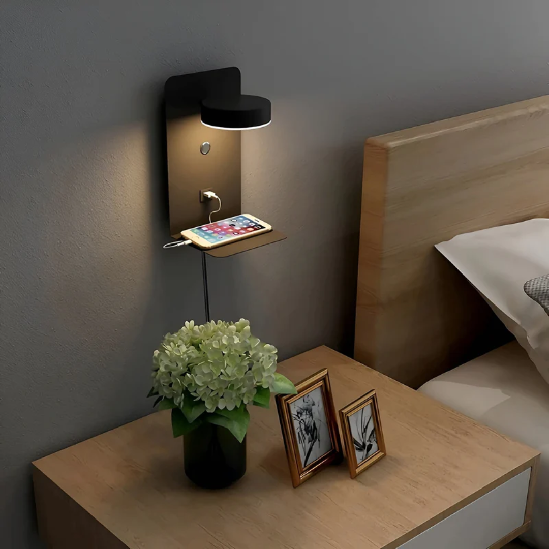 Fino LED Wandlamp | Geïntegreerde USB Poort, Minimalistisch Design