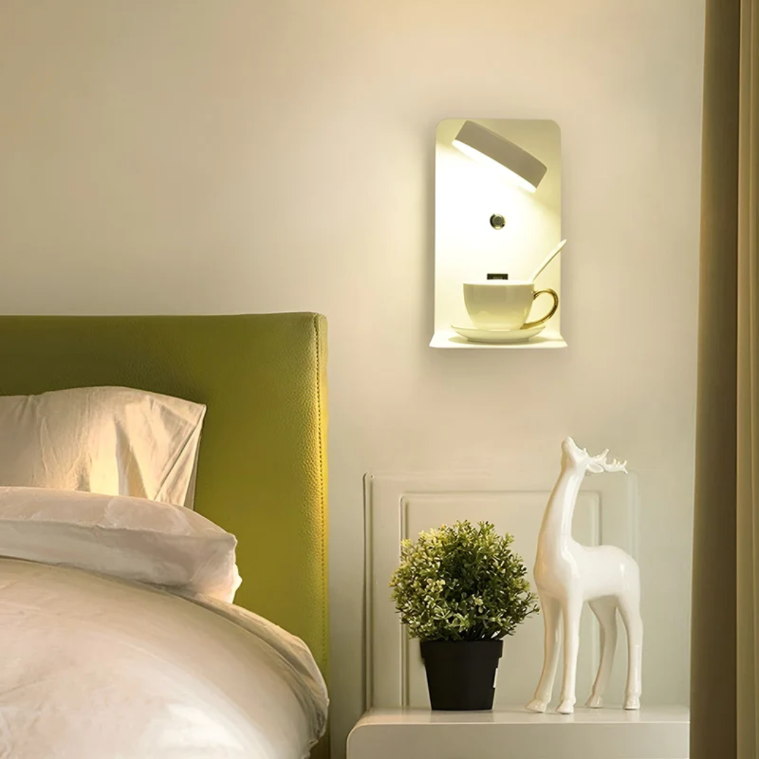 Fino LED Wandlamp | Geïntegreerde USB Poort, Minimalistisch Design