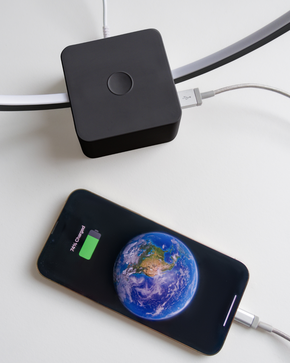 Brio LED Nightstand Lamp | Dimmable, USB Charging Port