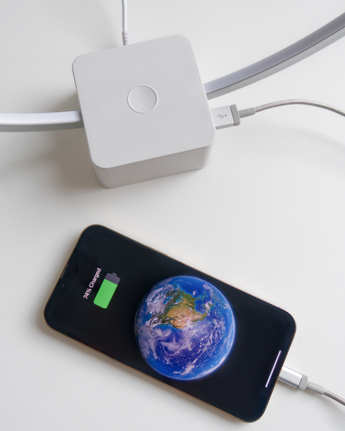 Brio LED Nightstand Lamp | Dimmable, USB Charging Port