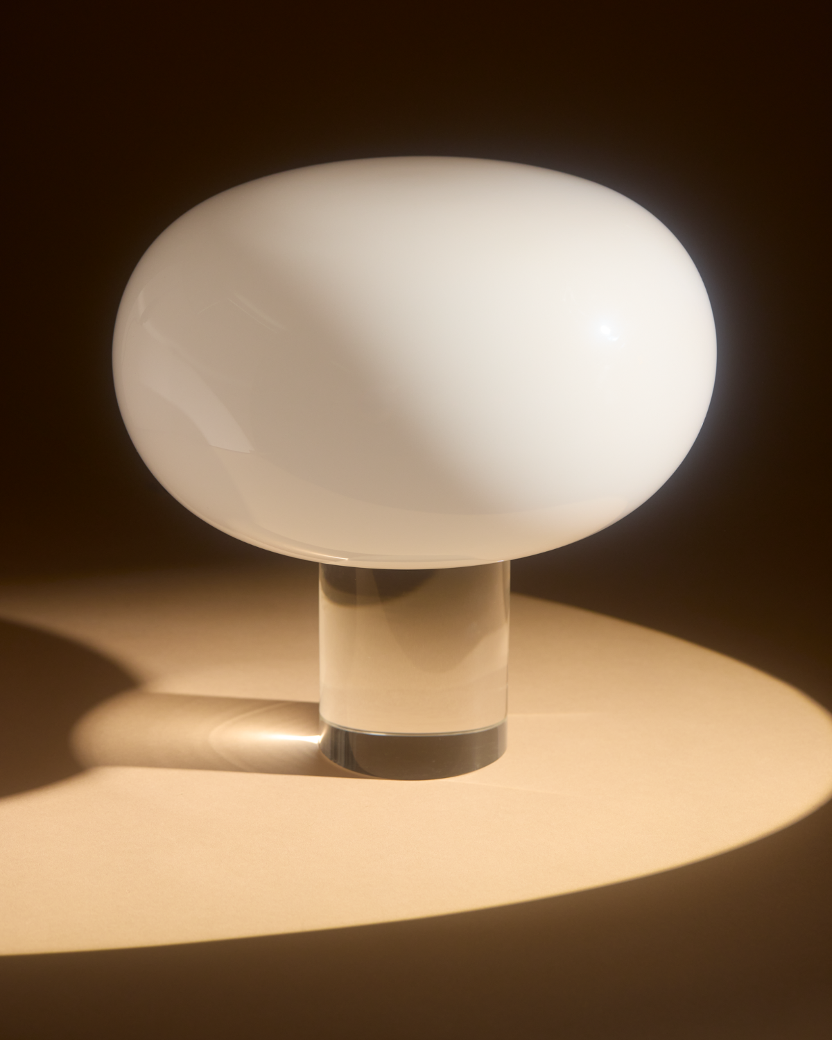 Celeste Table Lamp | Translucent Glass Base, Frosted Globe