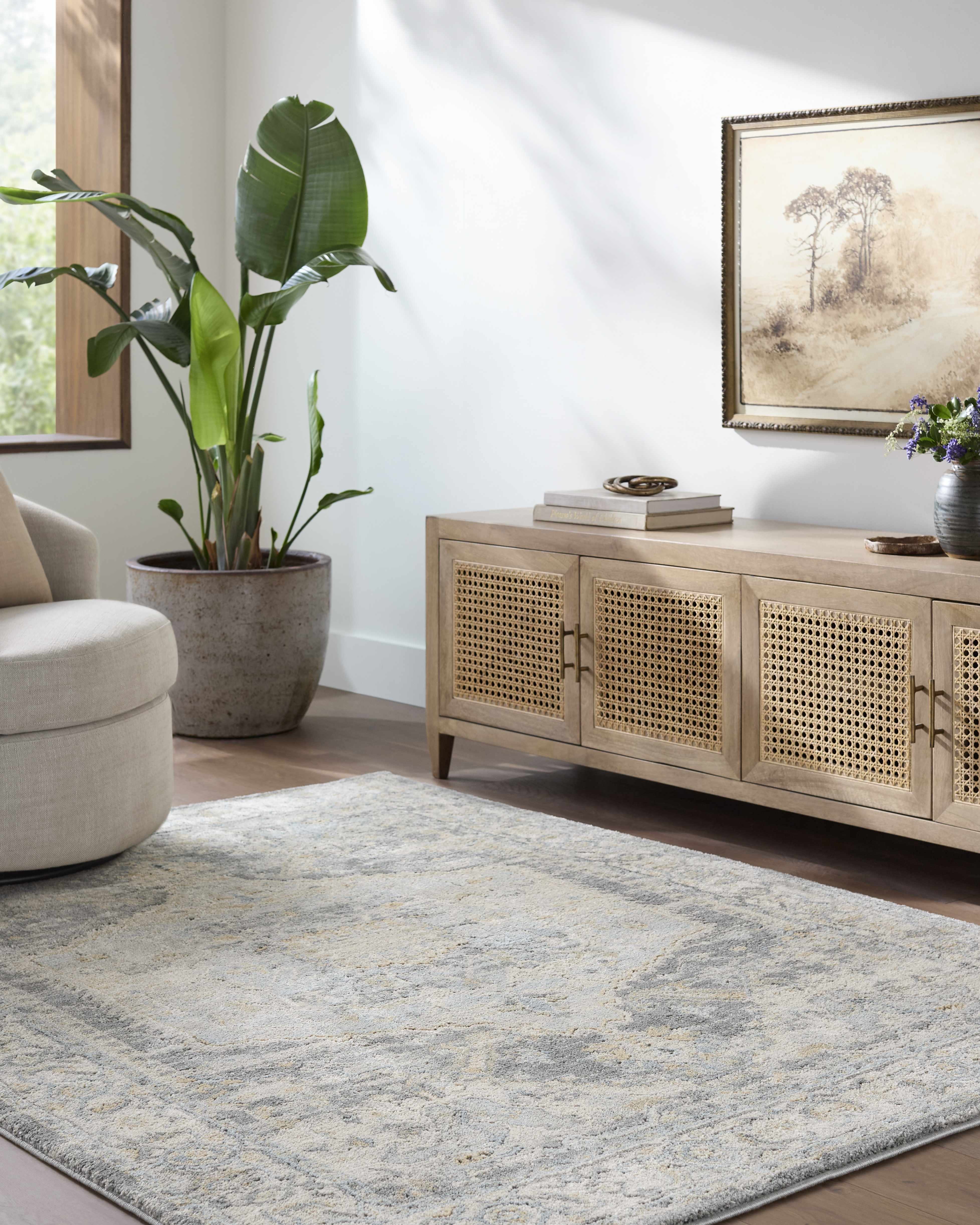 Belo Blue Luxe Rug  High Pile, Machine Woven