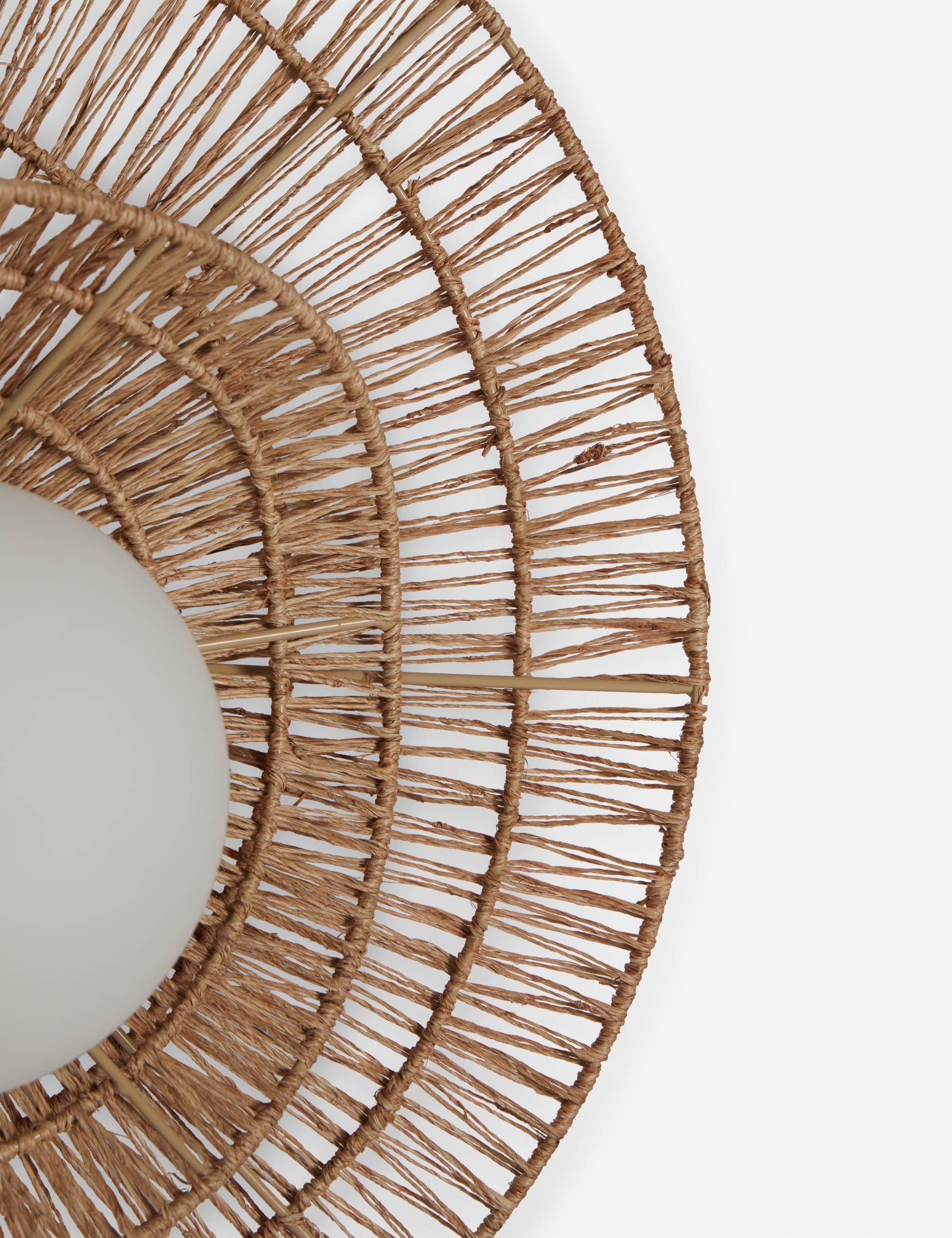 Vela Double Tier Sconce | Woven Jute Shades, Versatile Design