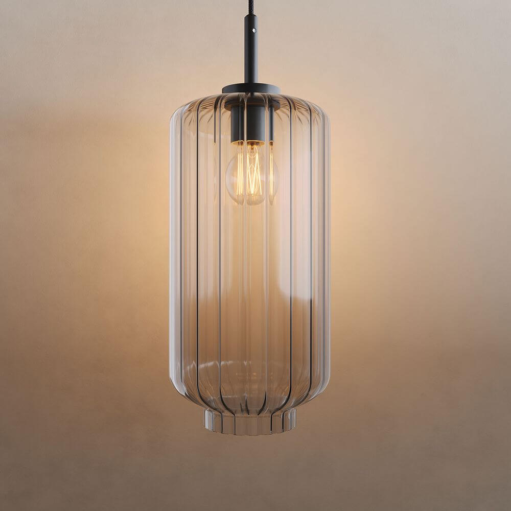 Bello Pendant Light | 500cm Black Cable, Mouth-Blown Glass
