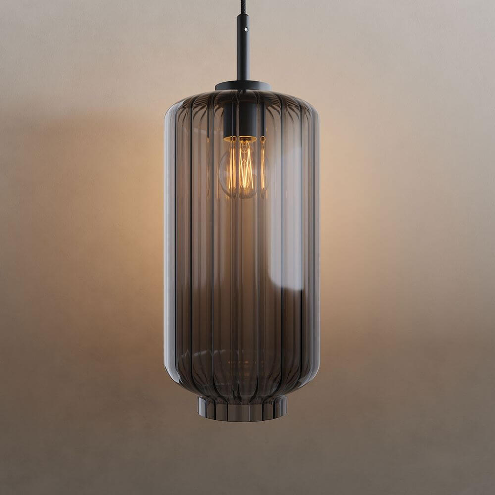 Bello Pendant Light | 500cm Black Cable, Mouth-Blown Glass
