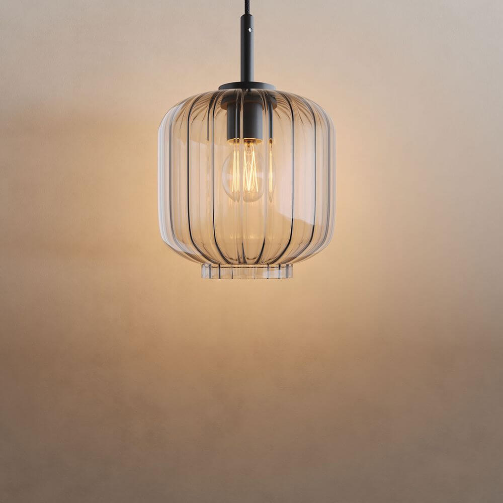 Bello Pendant Light | 500cm Black Cable, Mouth-Blown Glass