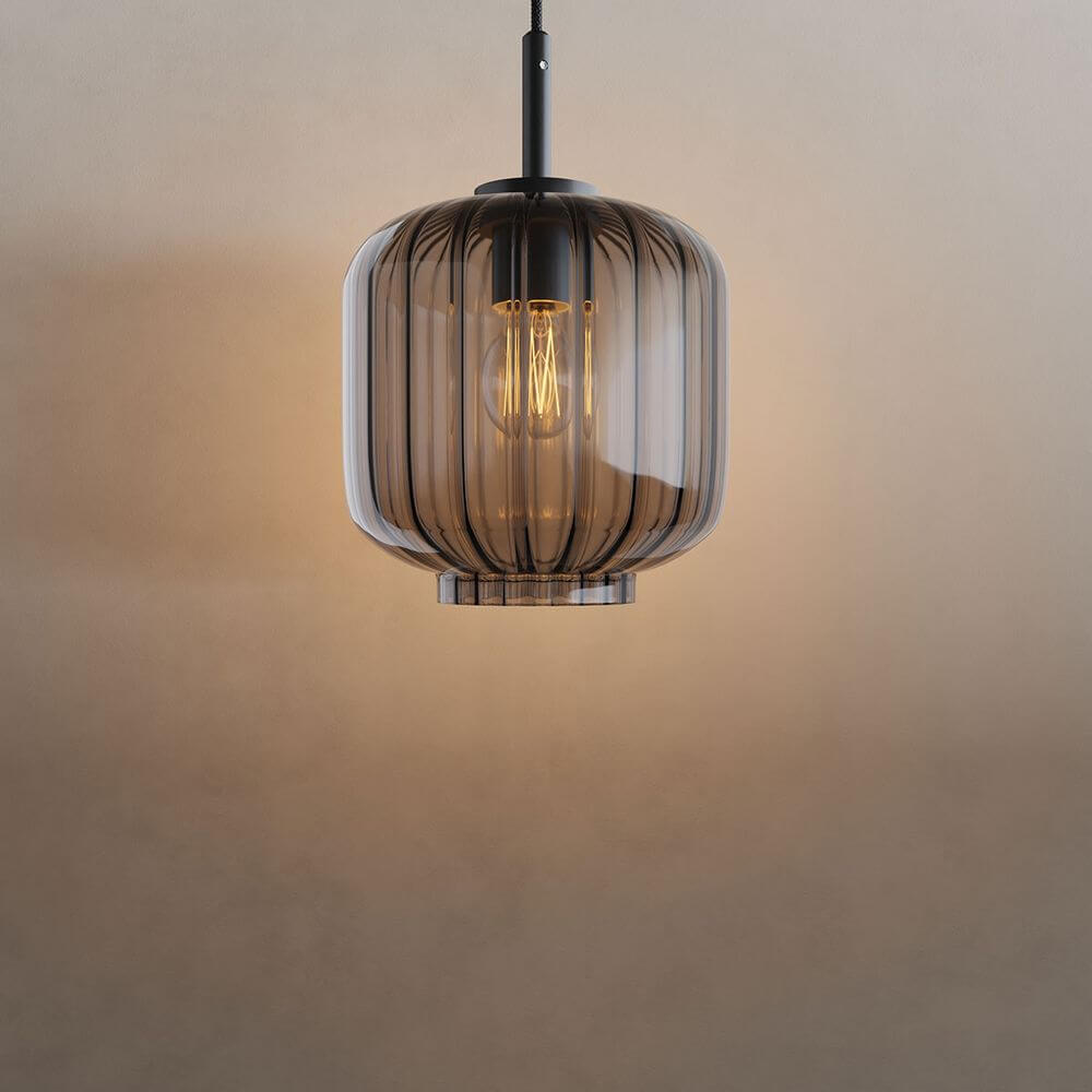 Bello Pendant Light | 500cm Black Cable, Mouth-Blown Glass