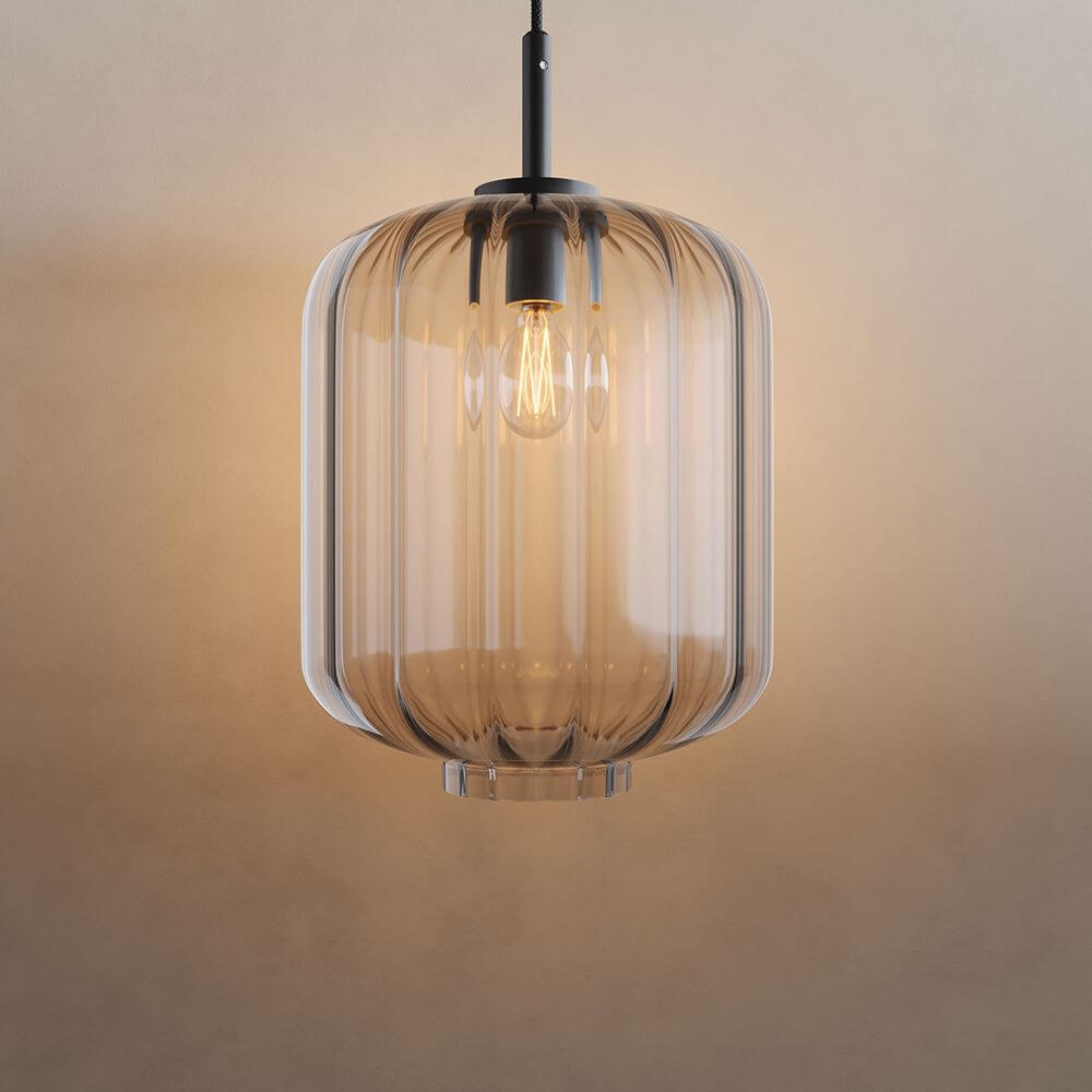 Bello Pendant Light | 500cm Black Cable, Mouth-Blown Glass