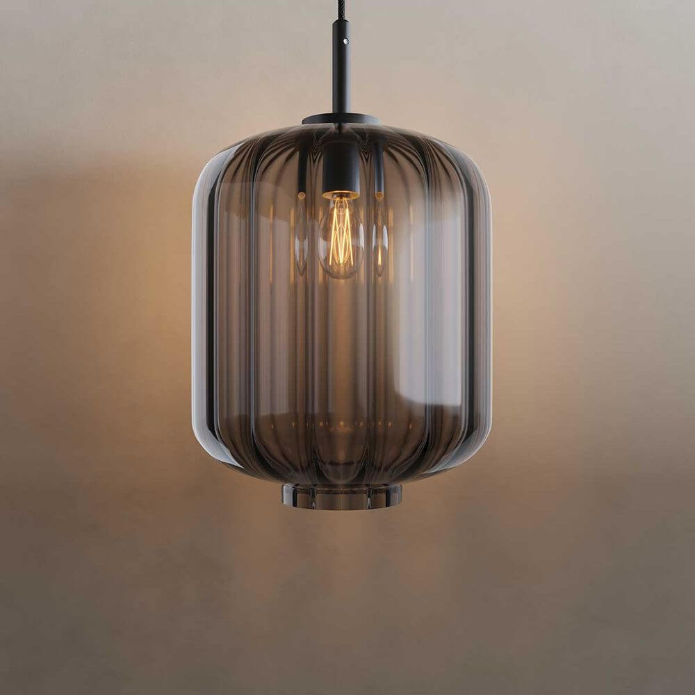 Bello Pendant Light | 500cm Black Cable, Mouth-Blown Glass