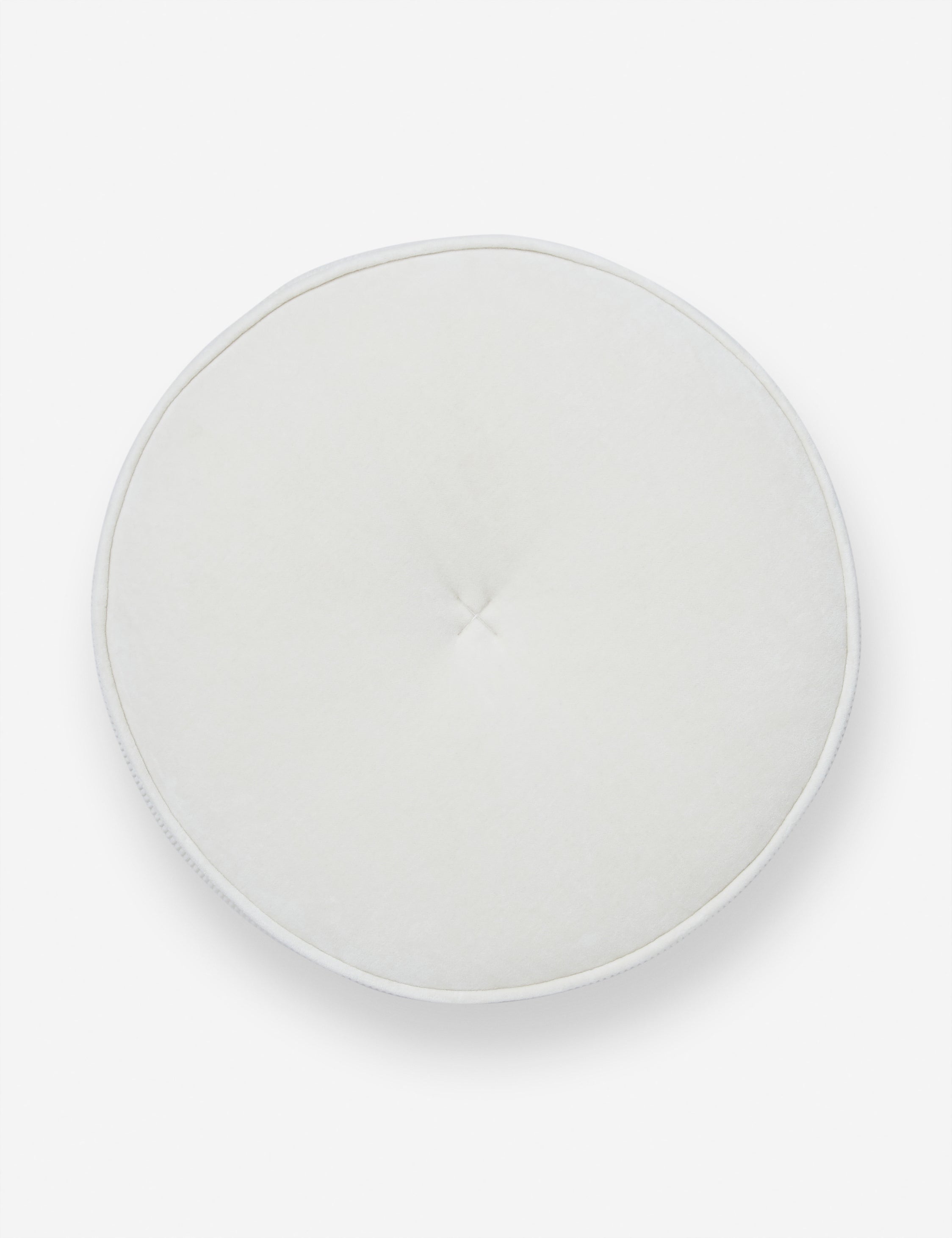 Bela Velvet Disc Pillow | Piped Edges, Ribbed Siding