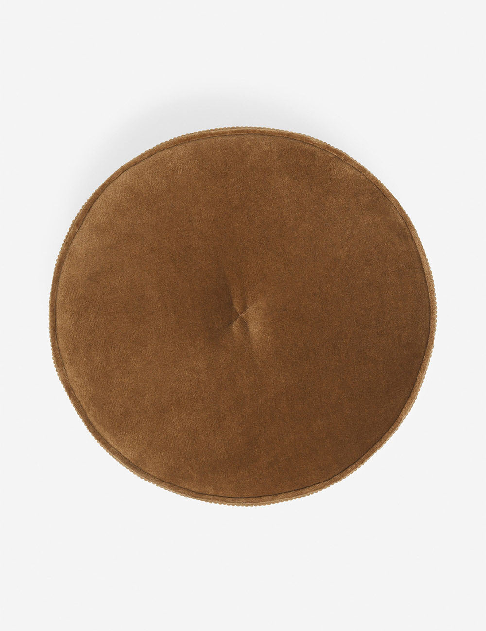 Bela Velvet Disc Pillow | Piped Edges, Ribbed Siding