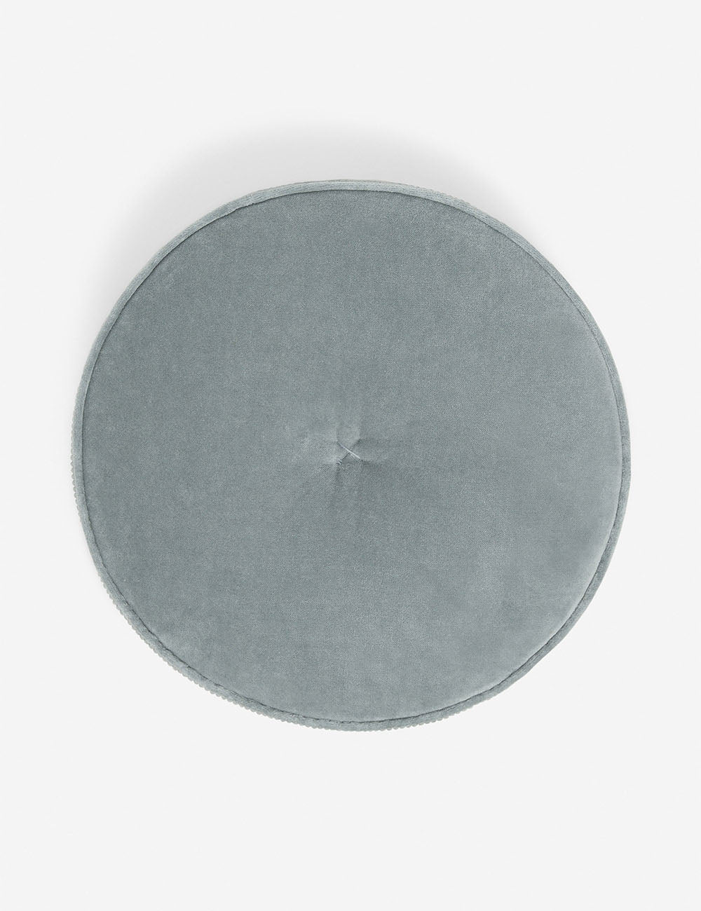 Bela Velvet Disc Pillow | Piped Edges, Ribbed Siding