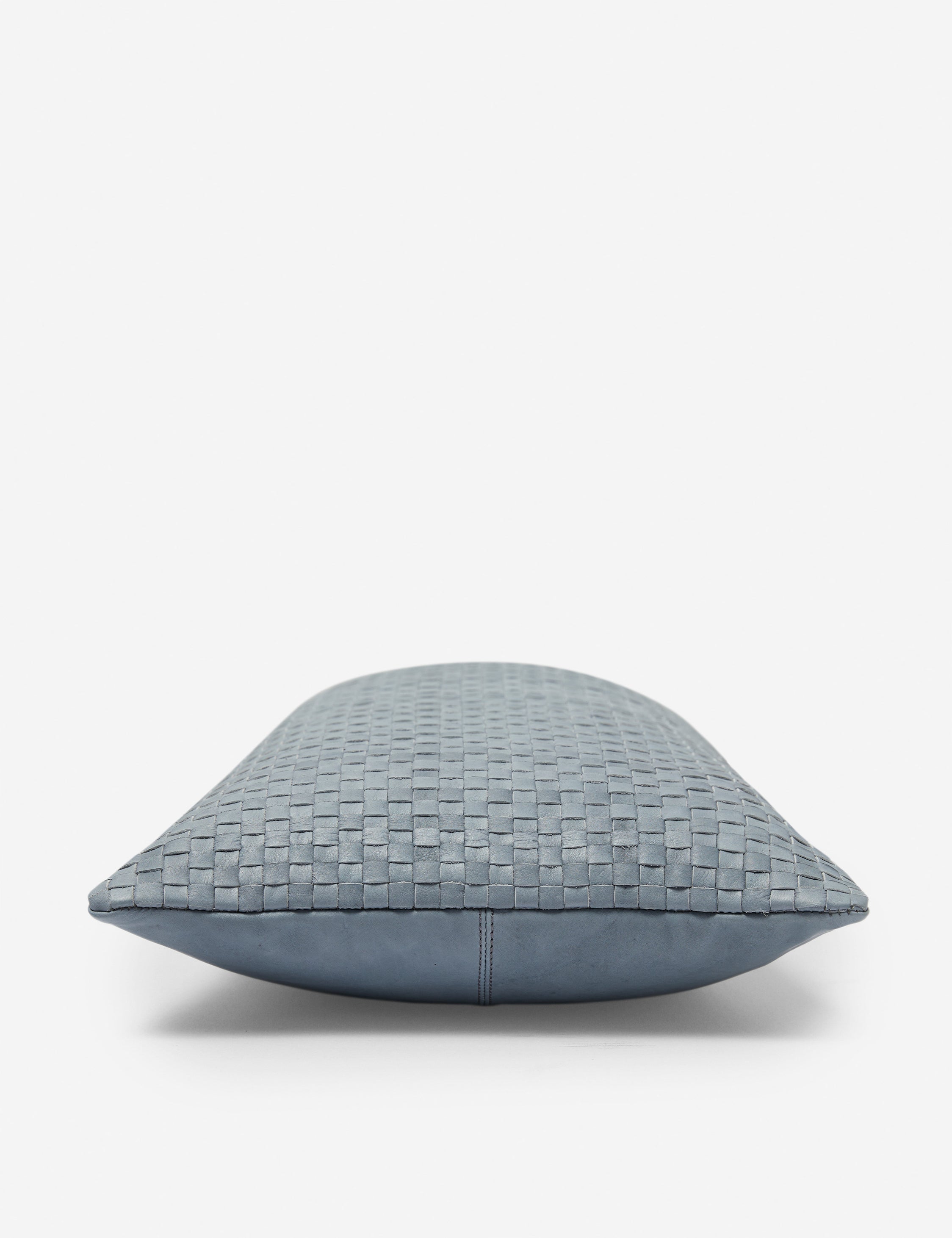 Vireo Leather Pillow | Handcrafted Basketweave Design