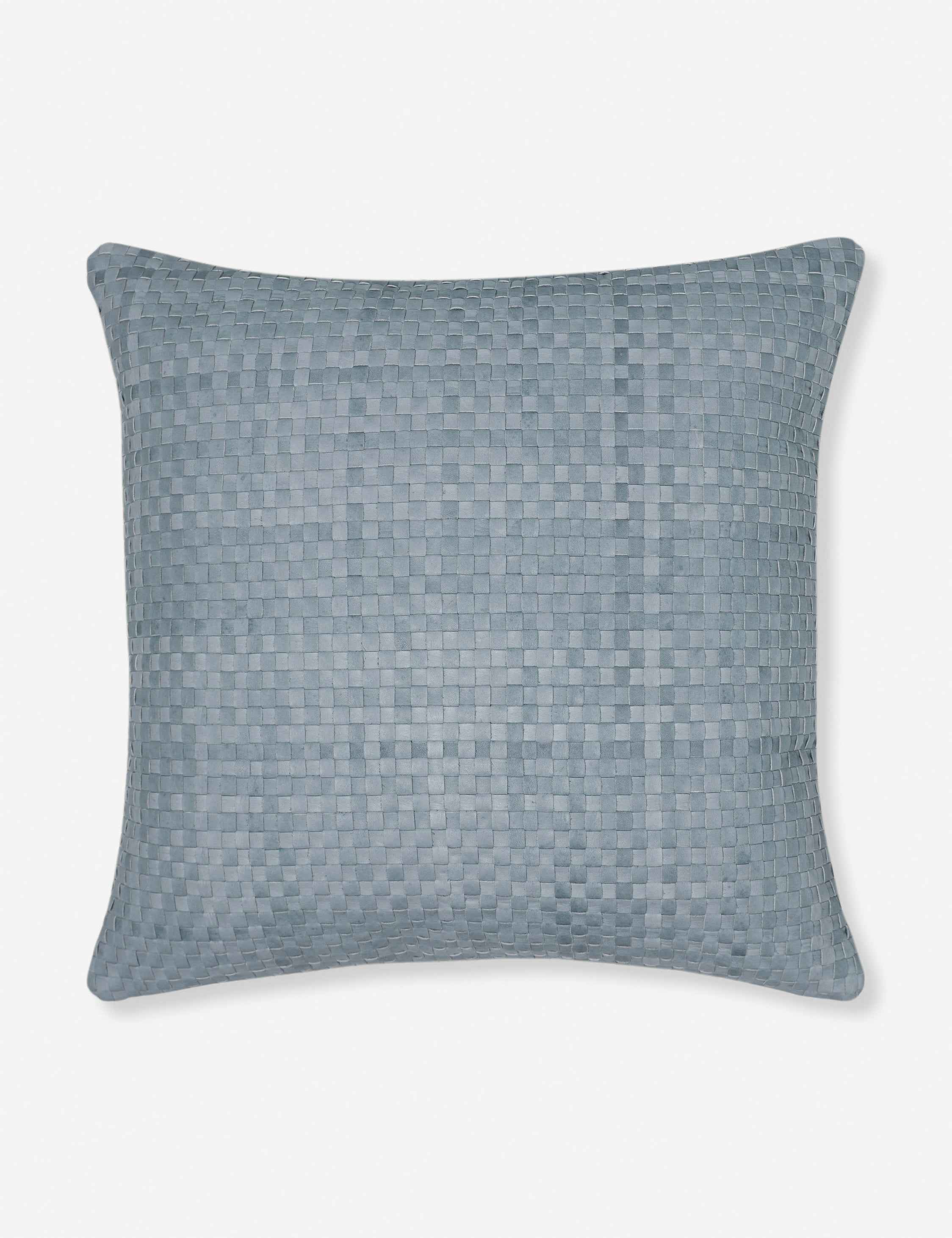 Vireo Leather Pillow | Handcrafted Basketweave Design