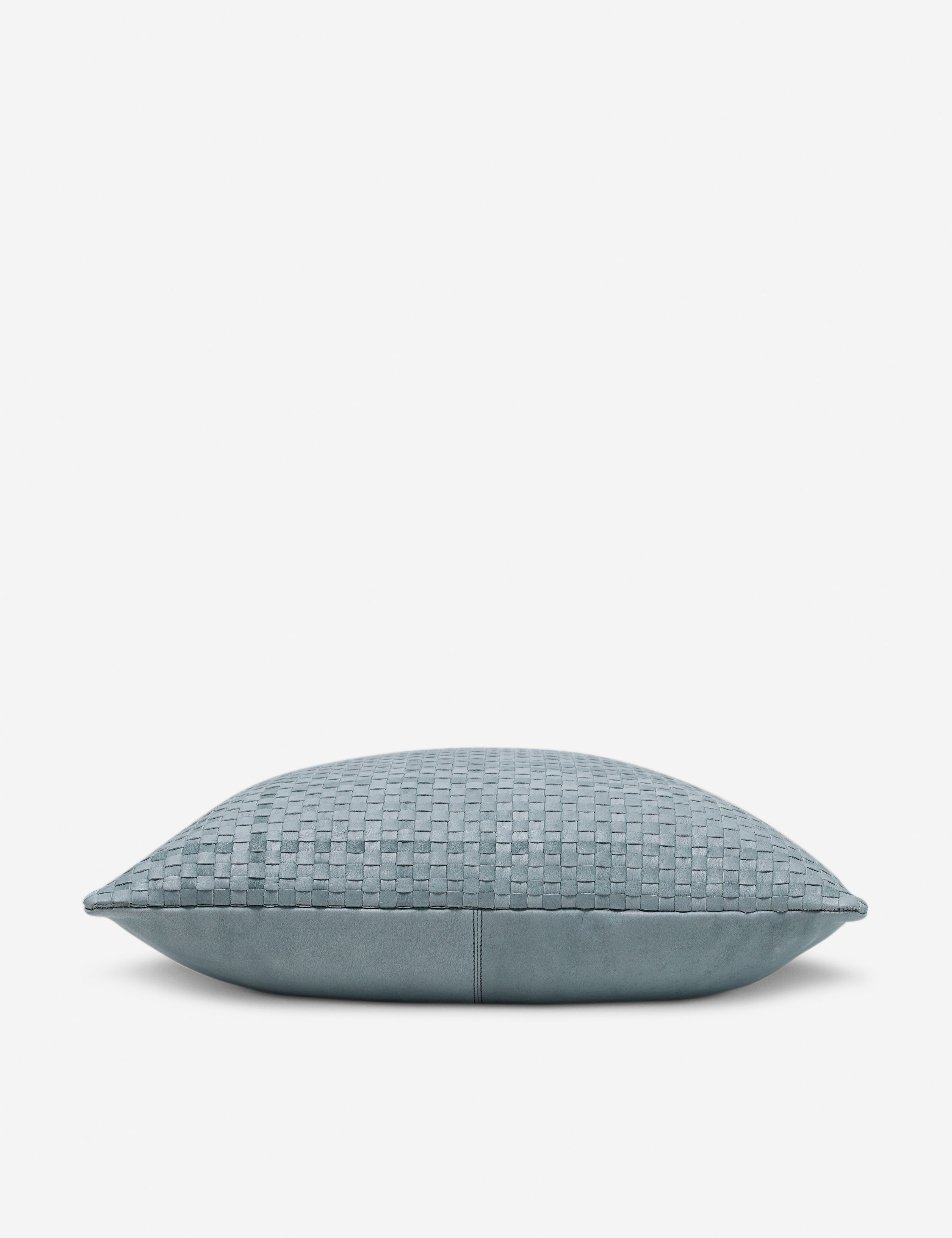 Vireo Leather Pillow | Handcrafted Basketweave Design