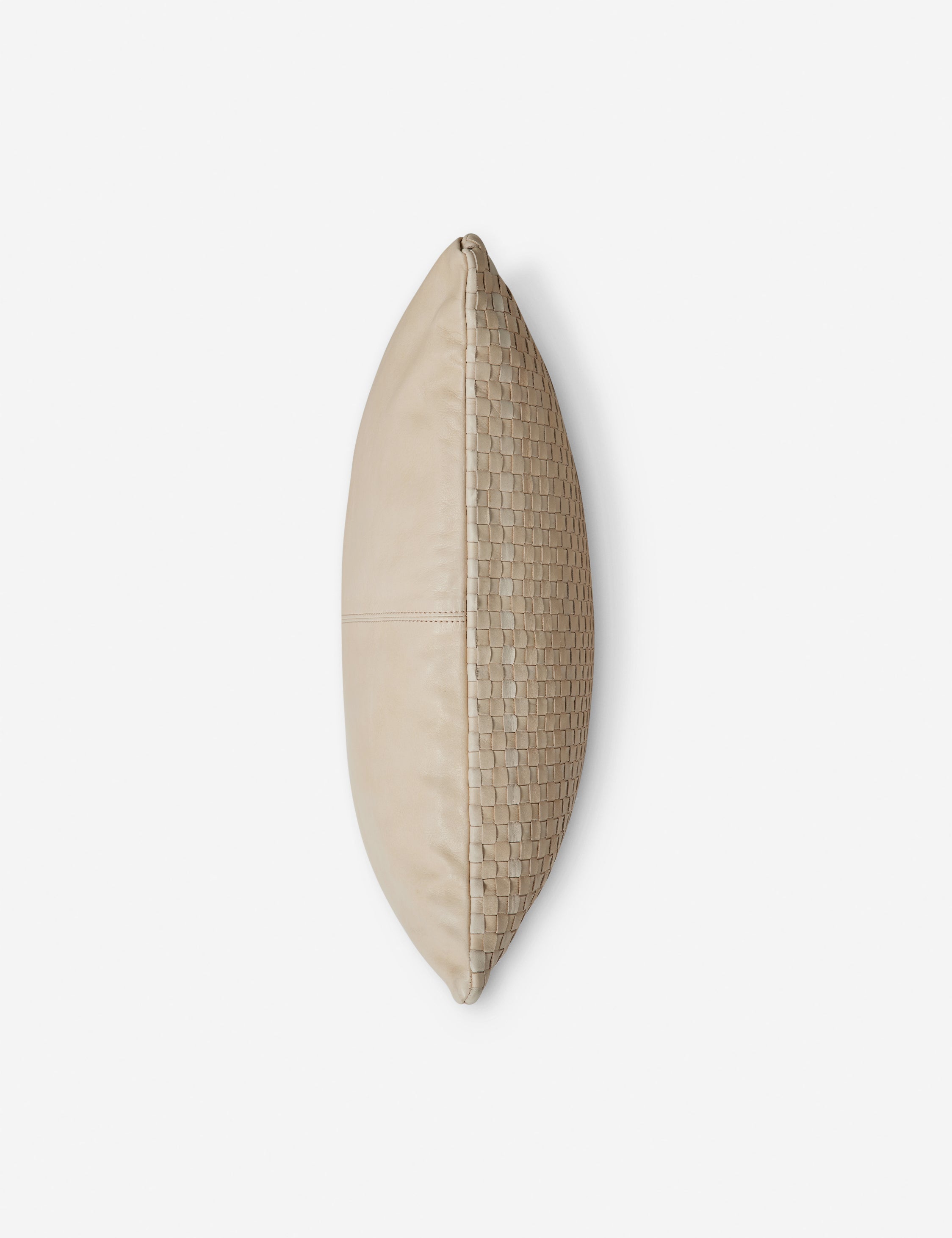 Vireo Leather Pillow | Handcrafted Basketweave Design