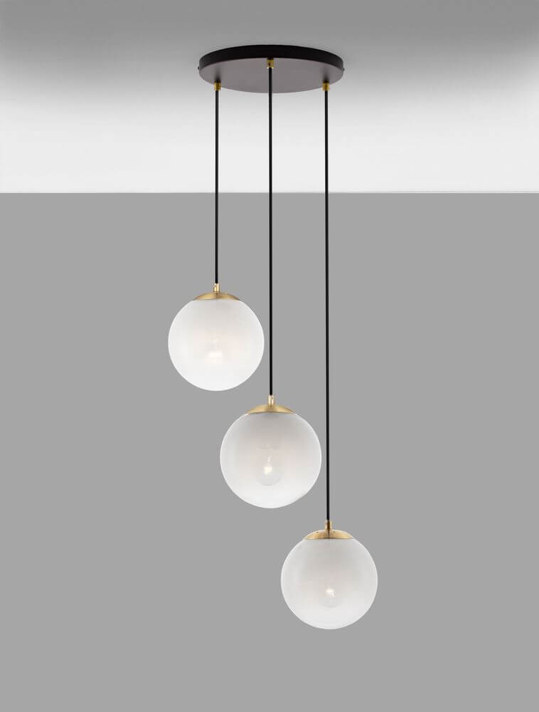 Vita Pendant Light | 3-Bulb Matte Opal Glass, Adjustable Height