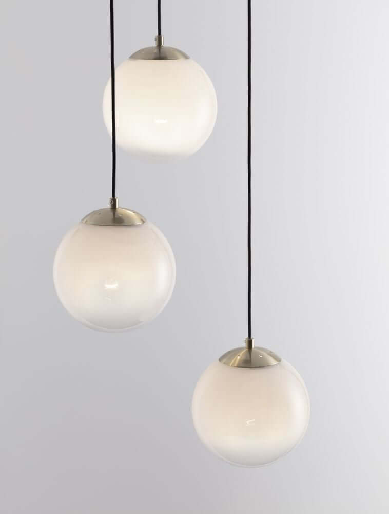 Vita Pendant Light | 3-Bulb Matte Opal Glass, Adjustable Height