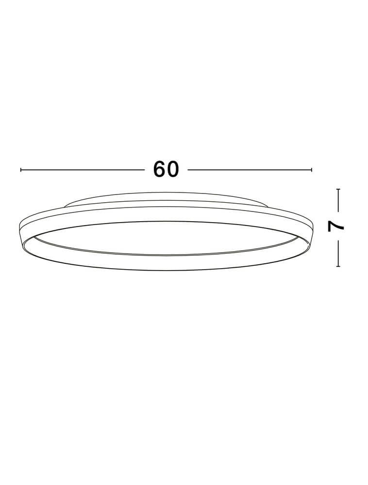 Vento Ceiling Light | 60cm, Adjustable 2700-3000K LED