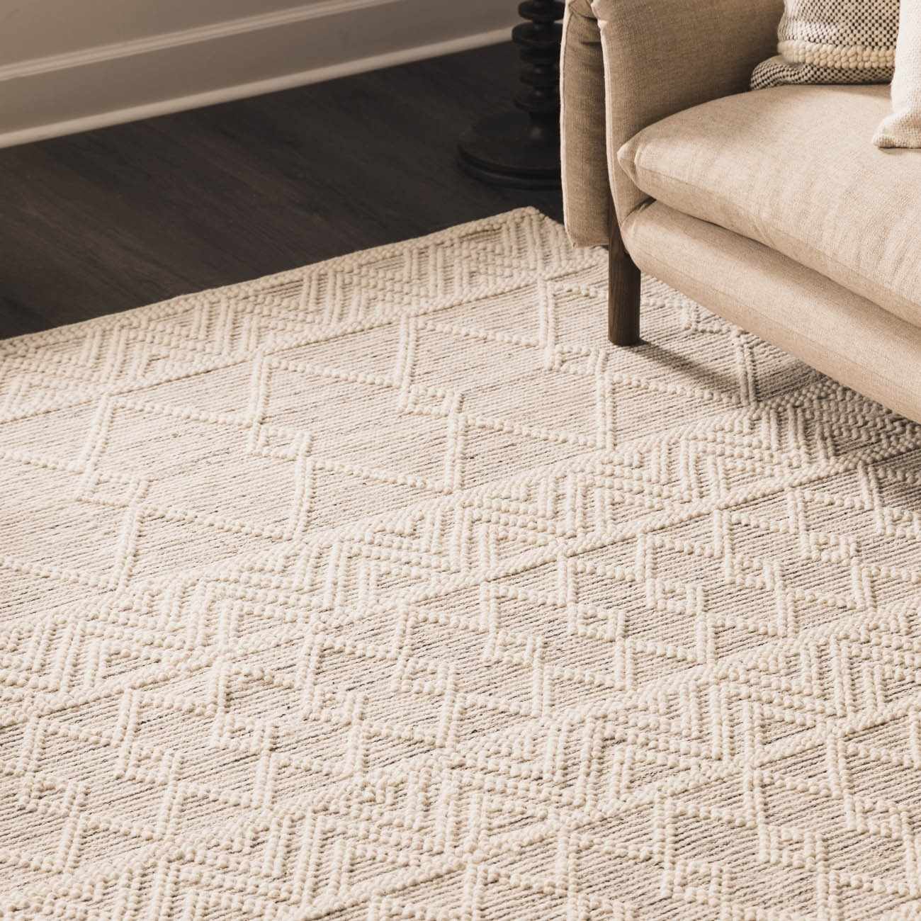 Brixon Area Rug  Hand Woven  100% Wool, Transitional Style