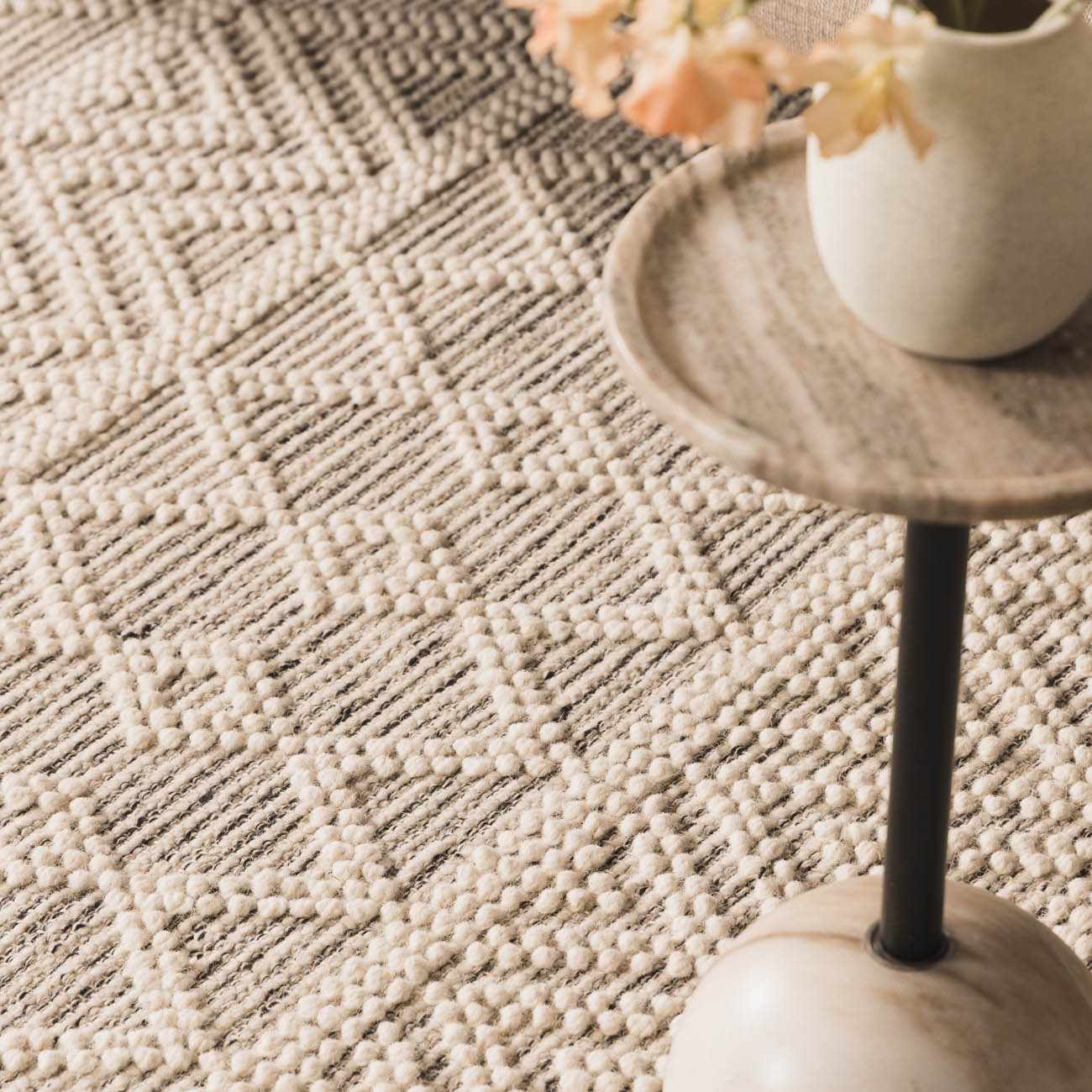 Brixon Area Rug  Hand Woven  100% Wool, Transitional Style