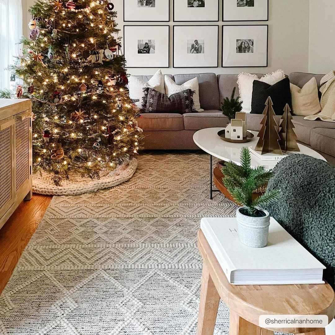 Brixon Area Rug  Hand Woven  100% Wool, Transitional Style
