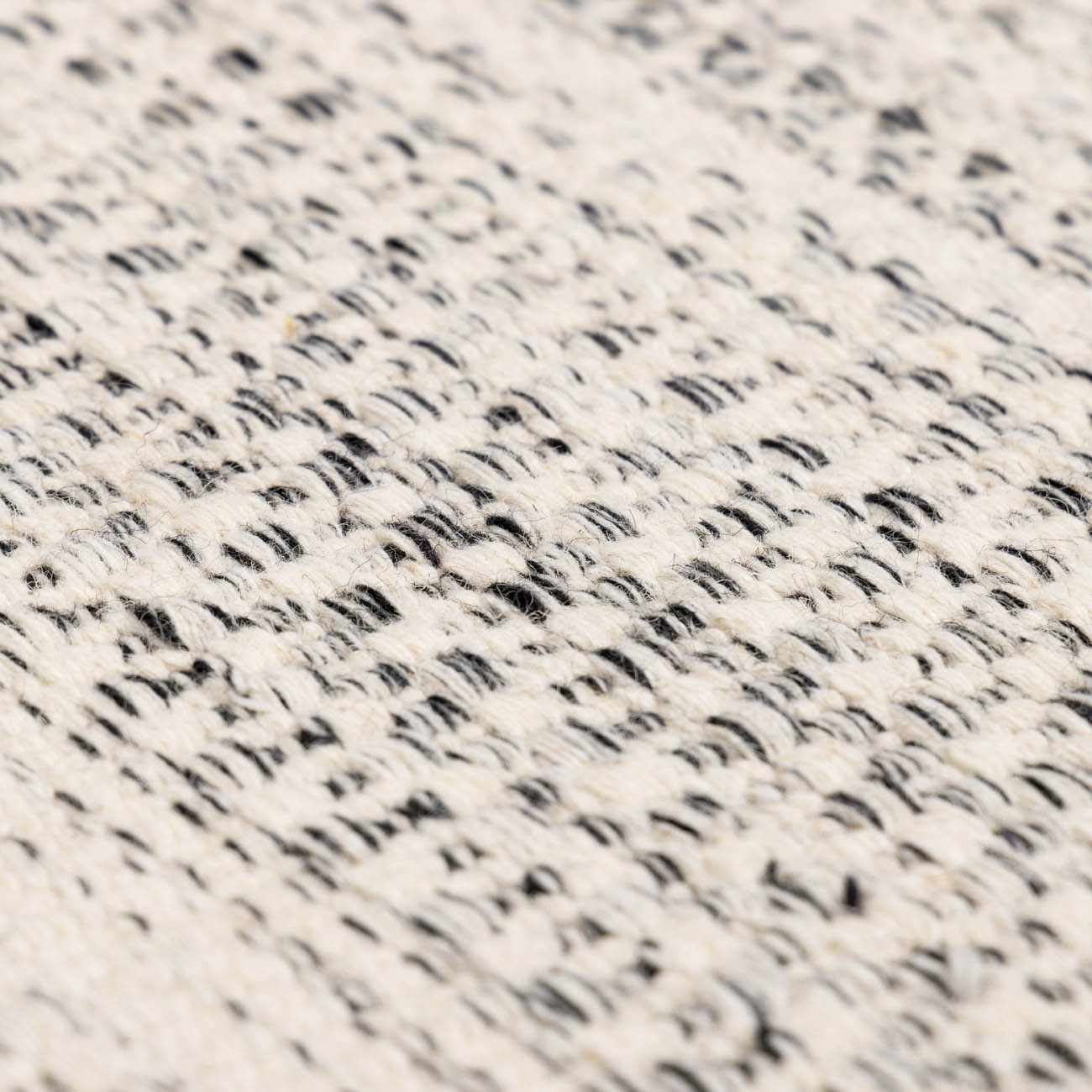 Wyla Wool Area Rug Hand Woven Medium Pile Cream Black