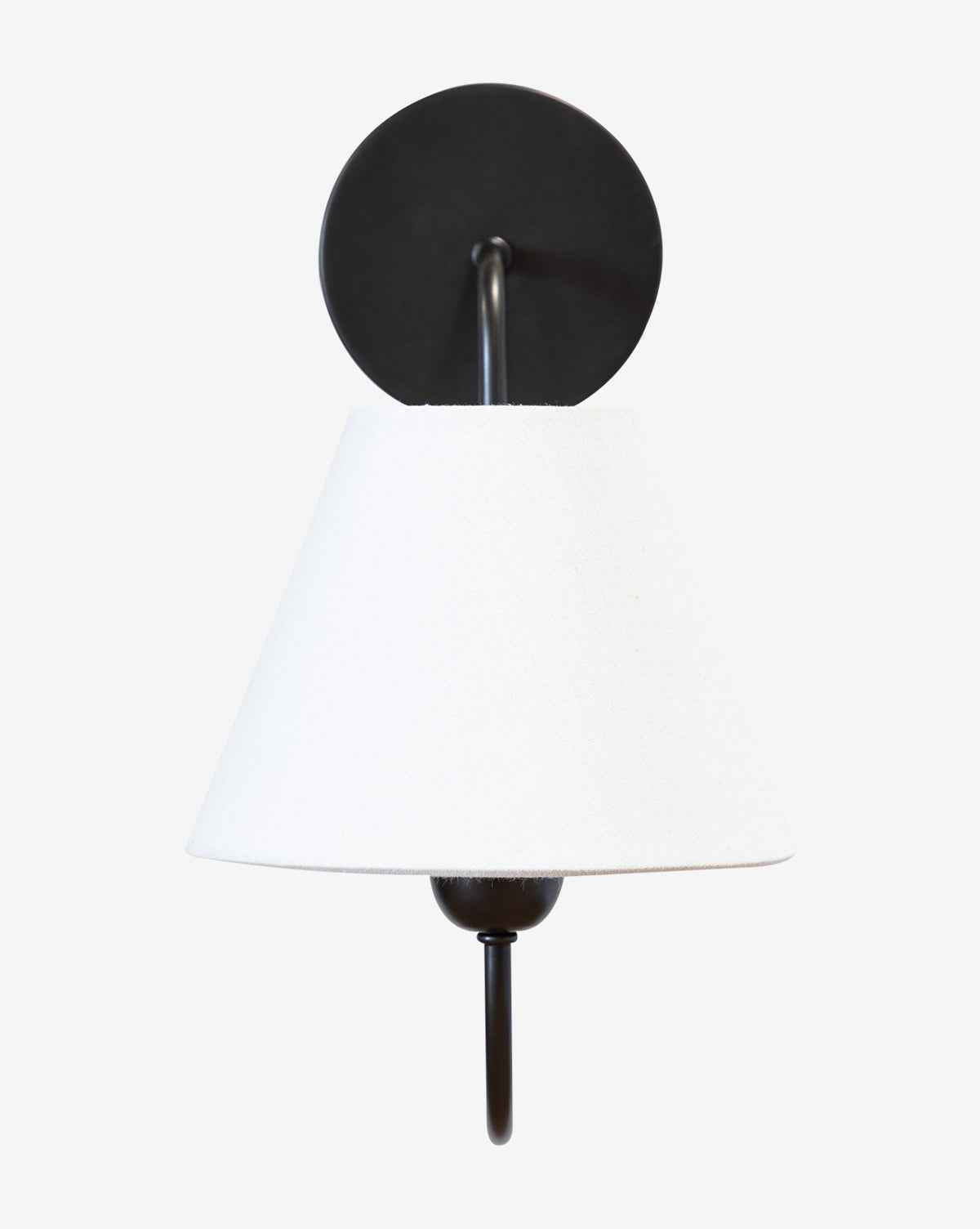 Vireo Sconce  Brass Body with Linen Shade