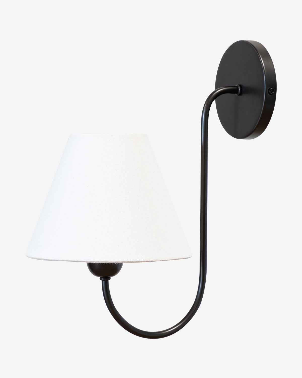 Vireo Sconce  Brass Body with Linen Shade