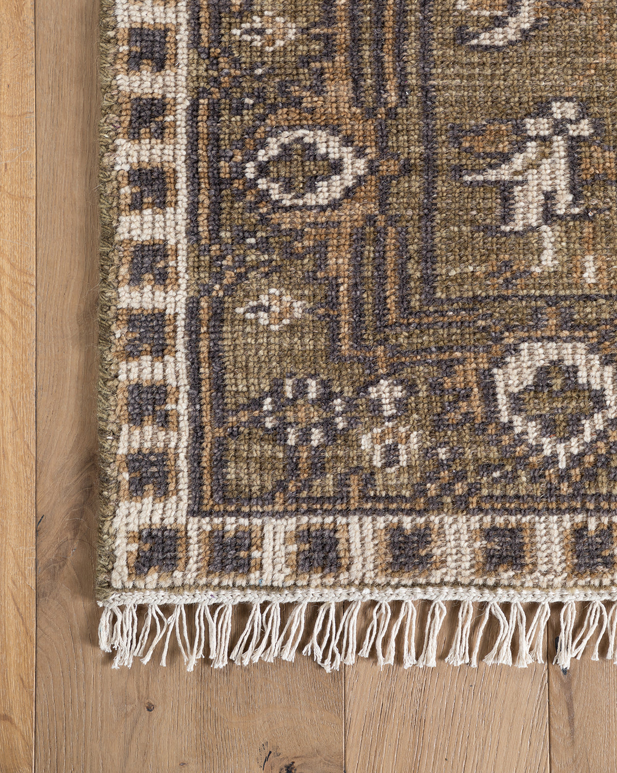 Bramble Hand-Knotted Rug  100% Wool, Artisan Design